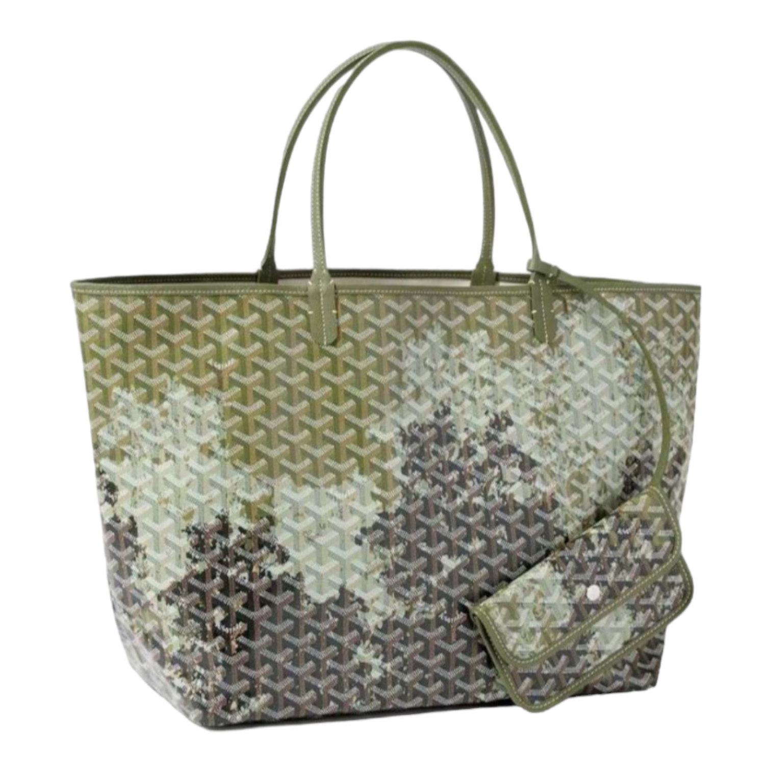 Goyard St. Louis PM Canopee Green Goyardine Canvas "Palladium Hardware"