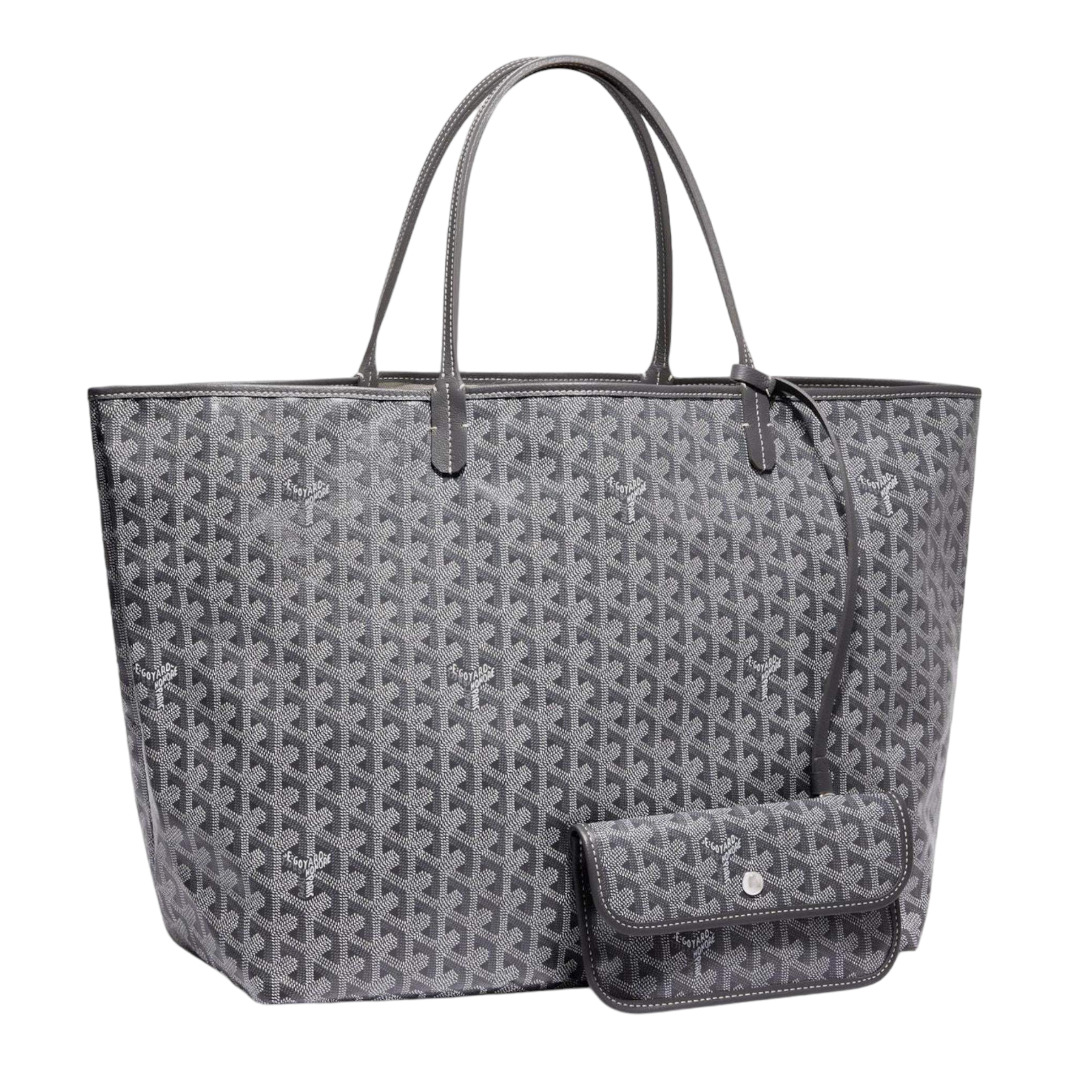 Goyard Grey Goyardine Coated Canvas and Leather Saint Louis GM Tote