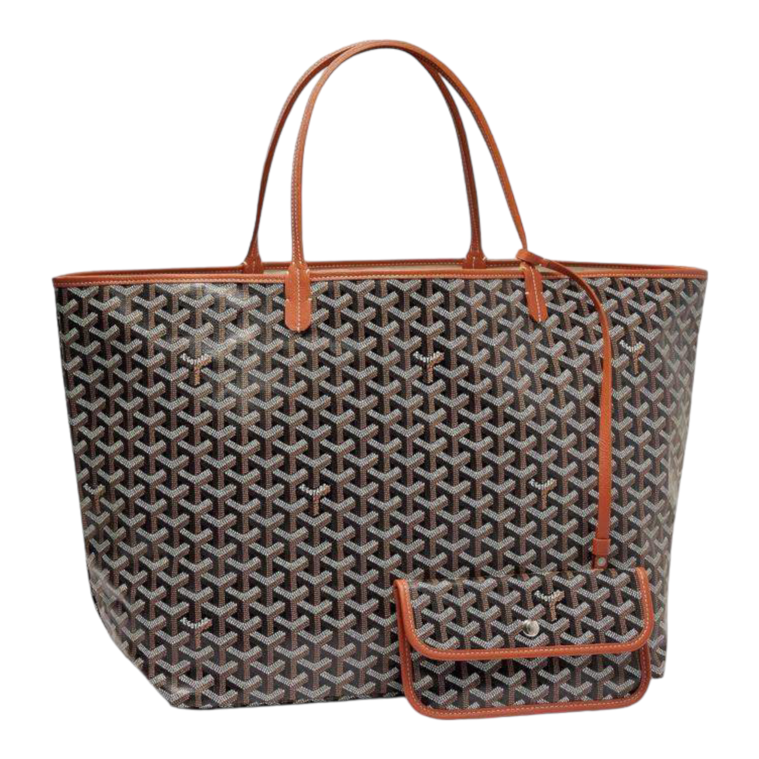 Goyard Black/Tan Goyardine Coated Canvas and Leather Saint Louis GM Tote