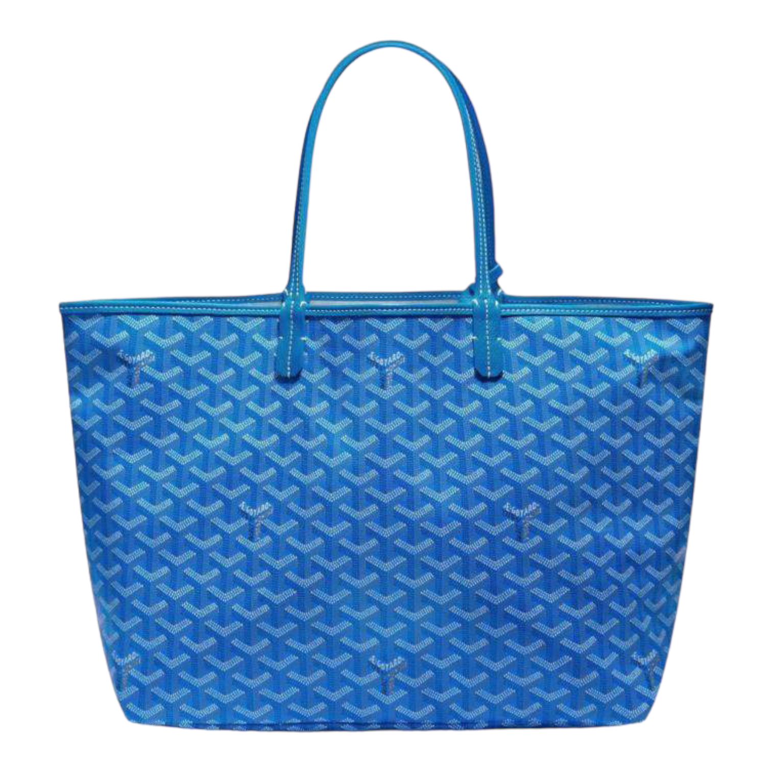 Goyard Sky Blue Goyardine Coated Canvas and Leather Saint Louis GM Tote