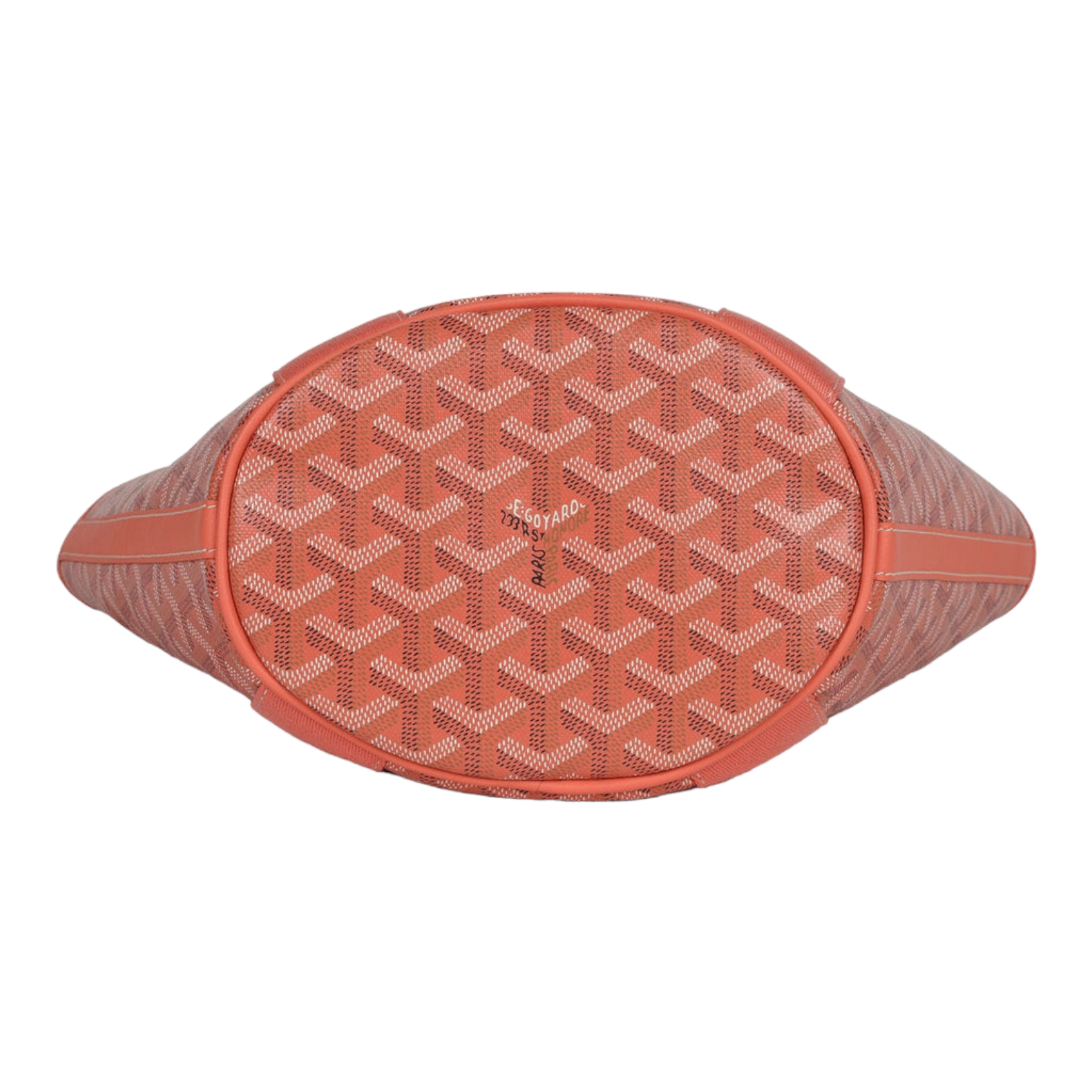 Goyard Goyardine Belharra PM Coral Tote Palladium Hardware