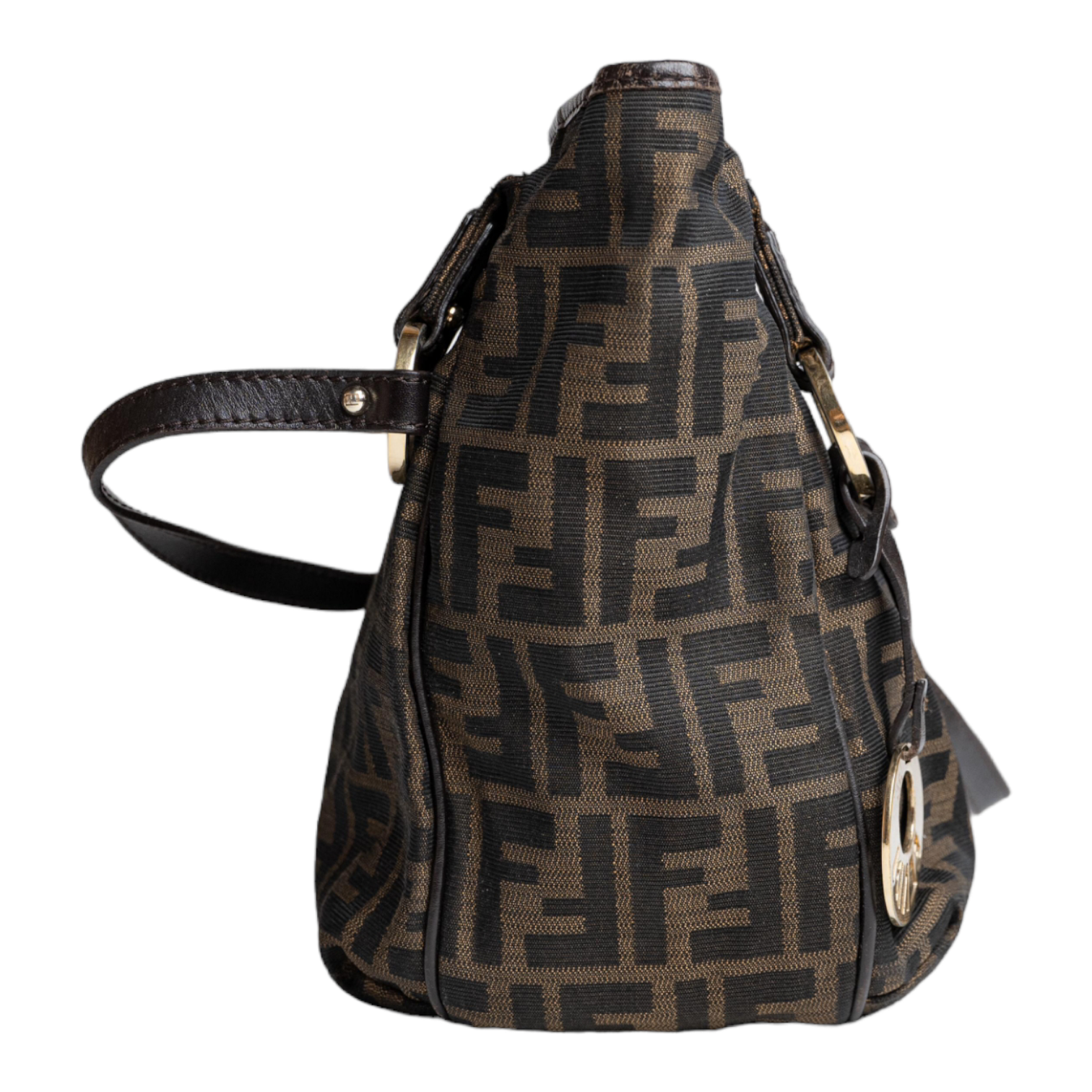 Fendi FF Monogram Zucca Hobo Bag