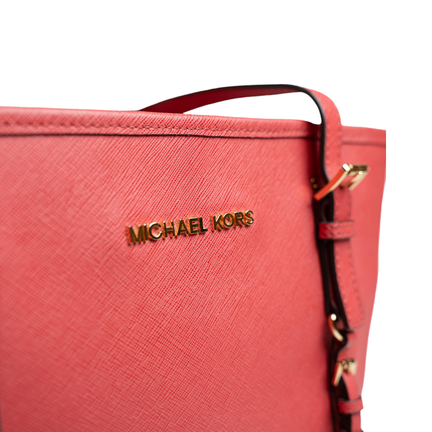 Michael Kors Jet Set Saffiano Leather Tote Large - Watermelon Red