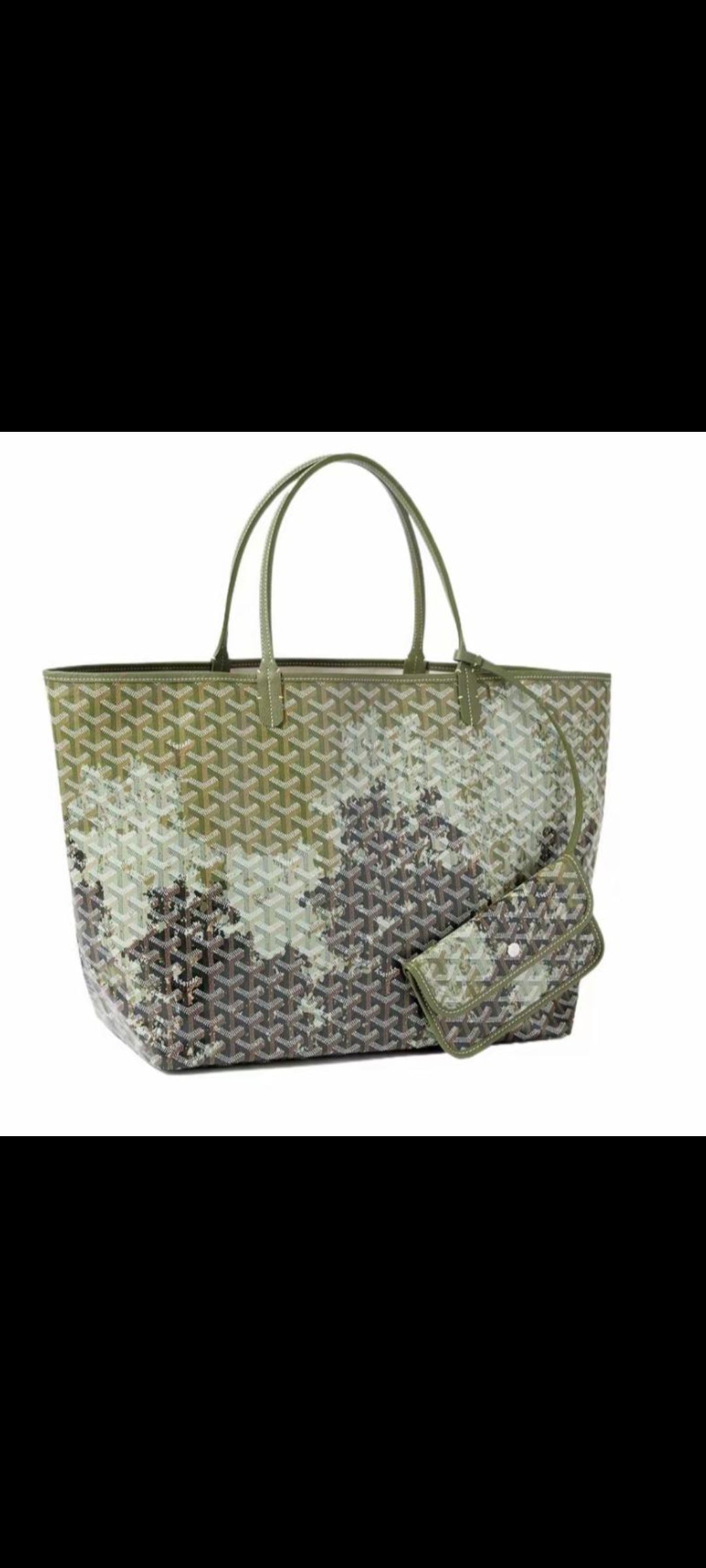 Goyard St. Louis PM Canopee Green Goyardine Canvas "Palladium Hardware"