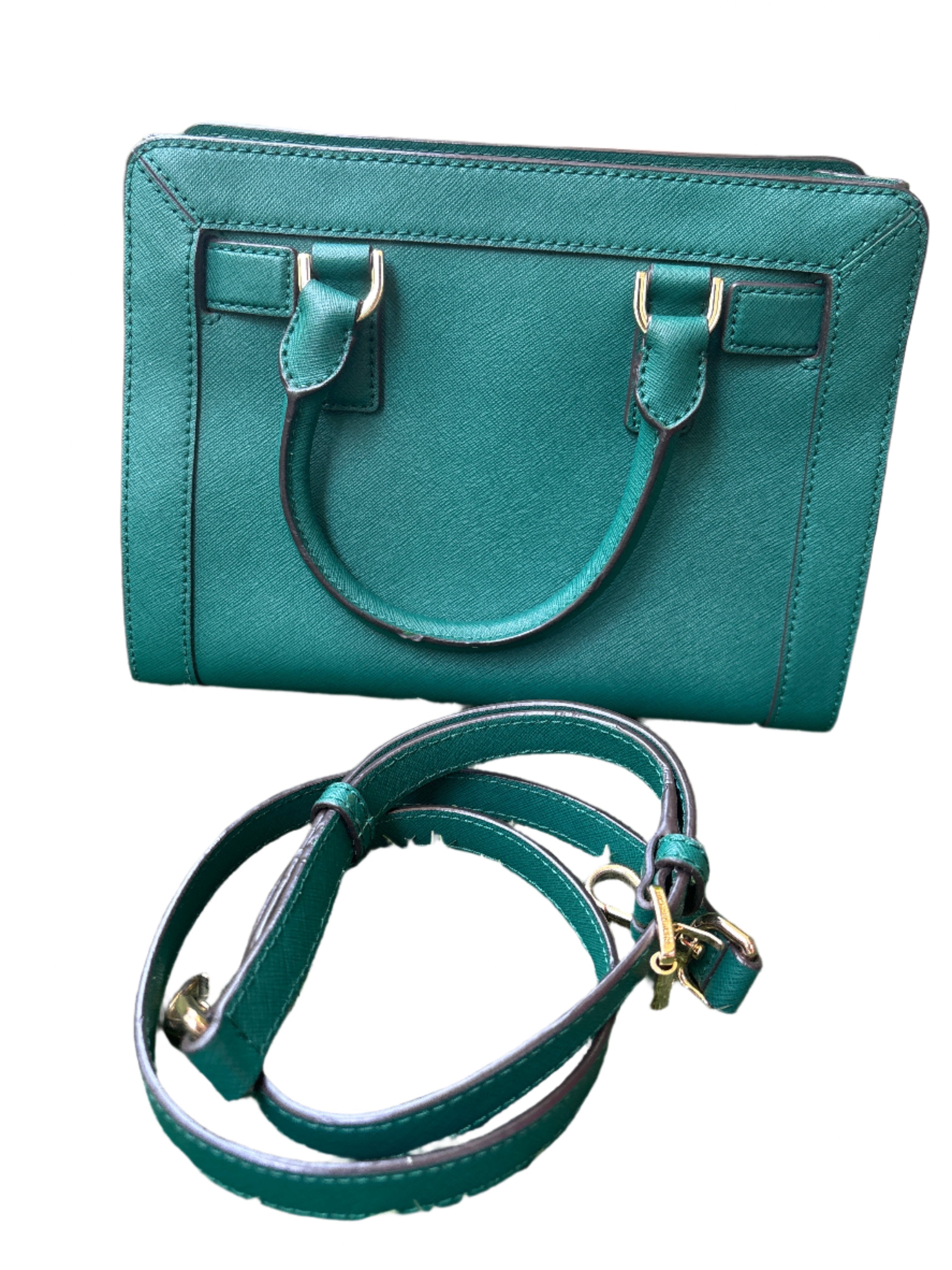 Michael Kors Green Leather Small Dillon Tote Bag