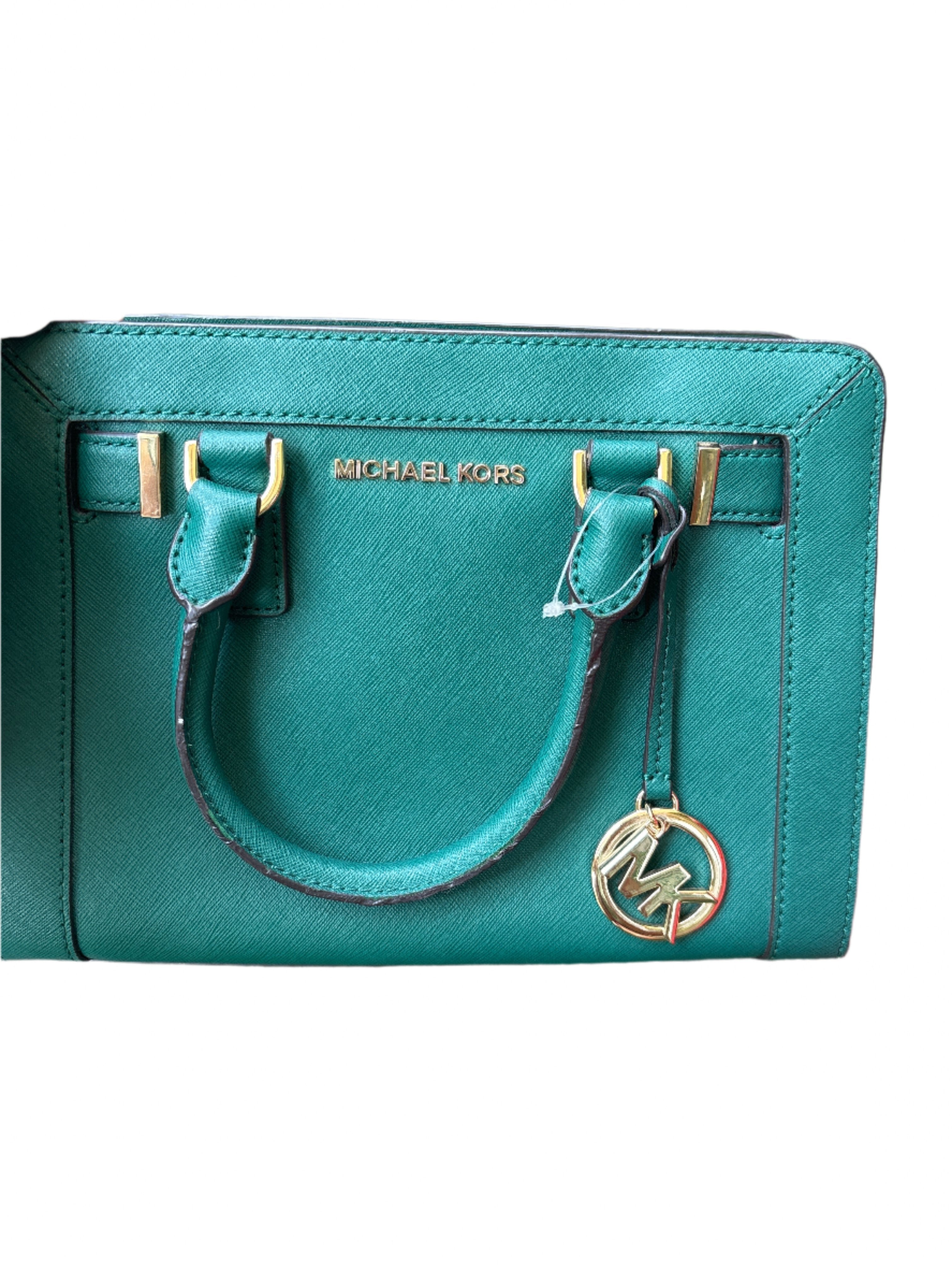 Michael Kors Green Leather Small Dillon Tote Bag