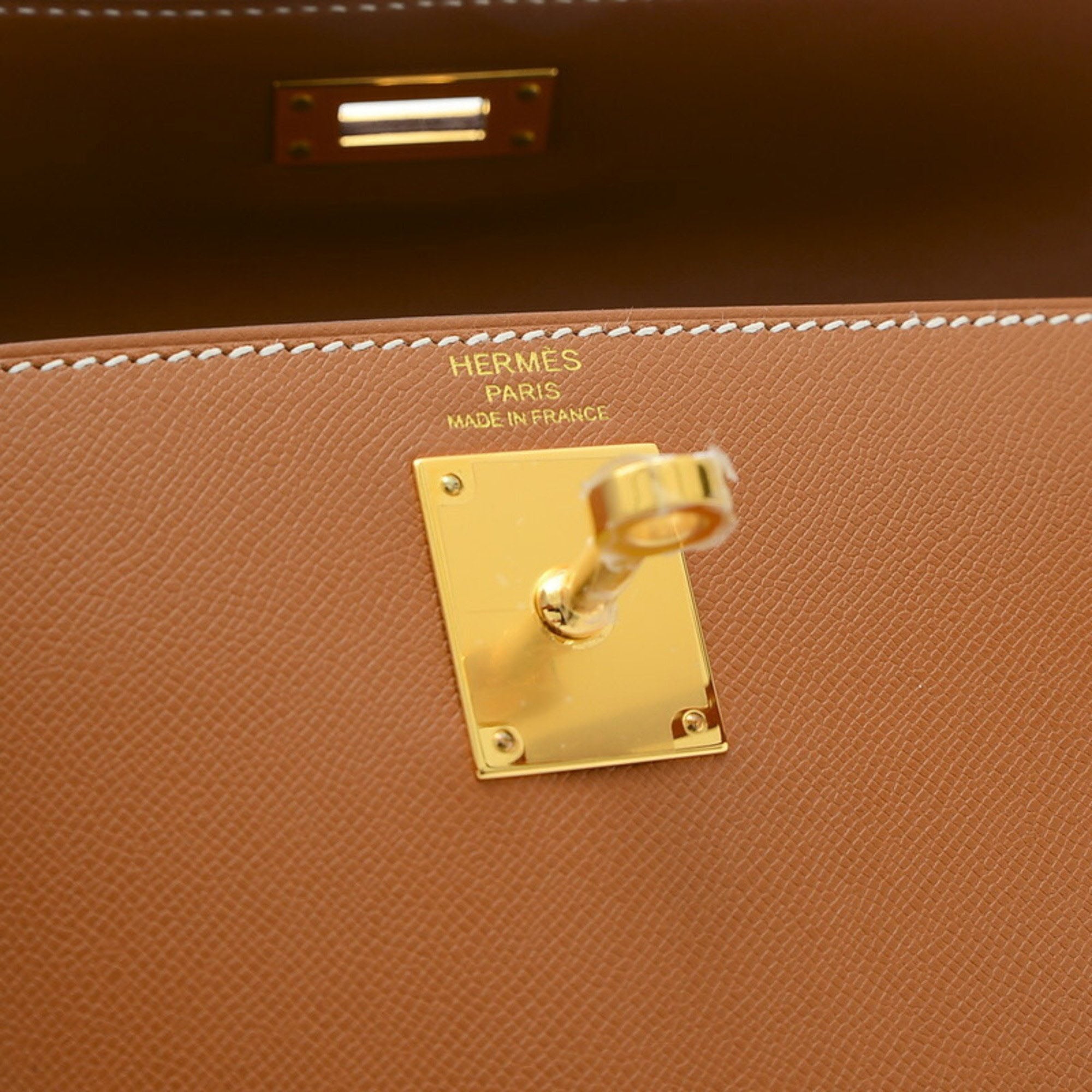 Hermes Gold Madame Leather Kelly Elan Shoulder Bag