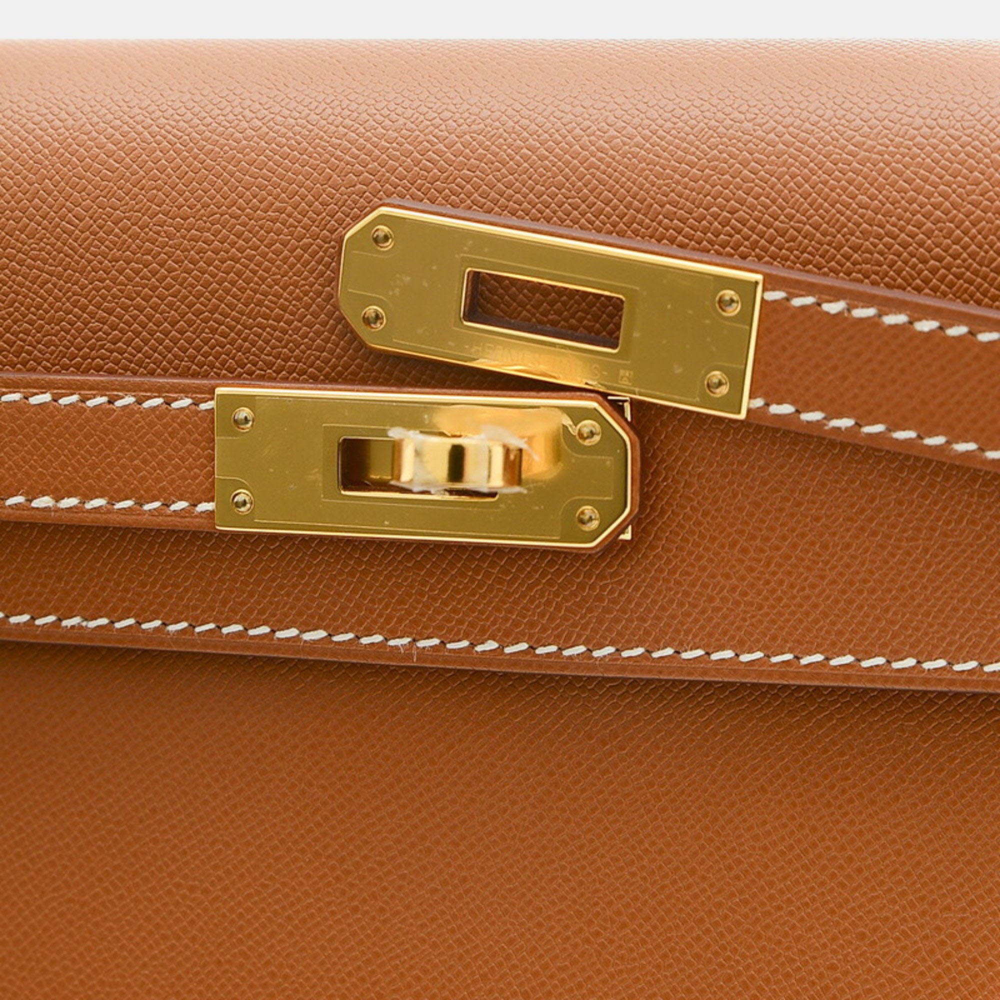 Hermes Gold Madame Leather Kelly Elan Shoulder Bag