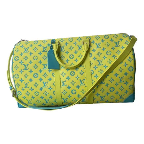 Louis Vuitton Keepall Cloth Travel Bag "Yellow"